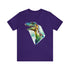 Stained Glass Velociraptor - Short Sleeve Tee Team Purple